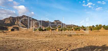 Landscape between Gheralta and Lalibela in Tigray, Northern Ethiopia, Africa