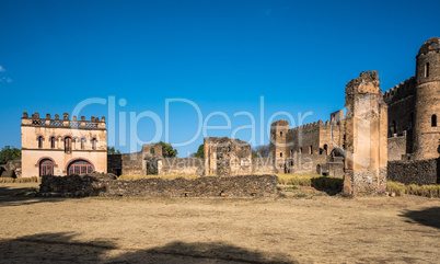 Fasil Ghebbi is the remains of a fortress-city within Gondar, Ethiopia