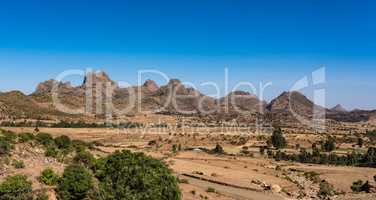 Landscape in Gheralta in Tigray, Northern Ethiopia.