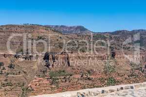 Landscape in Gheralta in Tigray, Northern Ethiopia.