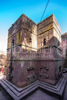 Lalibela, Ethiopia. Famous Rock-Hewn Church of Saint George - Bete Giyorgis