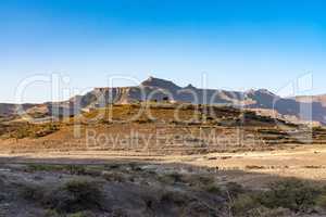 landscape in the highlands of Lalibela, Ethiopia