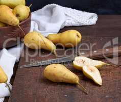 fresh ripe pears ,  close up