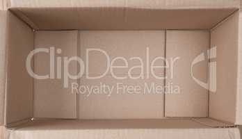 open empty brown cardboard box