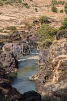 Landscape view near the Blue Nile falls, Tis-Isat in Ethiopia, Africa