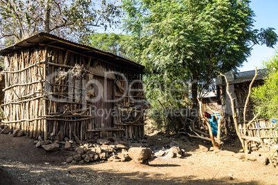 Landscape view near the Blue Nile falls, Tis-Isat in Ethiopia, Africa