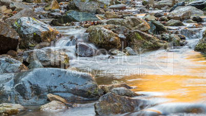 A small waterfall sunset