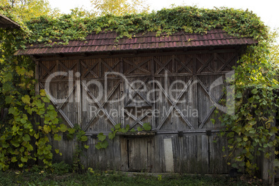 Romania abandoned wooden barn