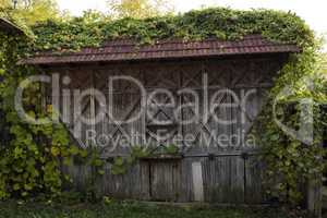 Romania abandoned wooden barn