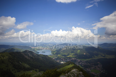 Mountain panorama view of Brecherspitze, Bavaria