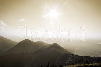 Mountain panorama in Bavaria, Germany