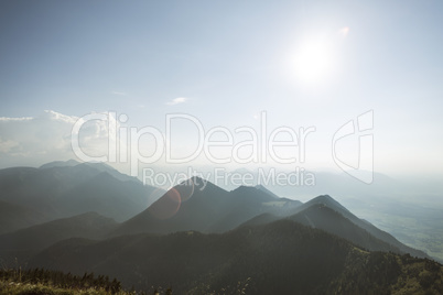 Mountain panorama in Bavaria, Germany