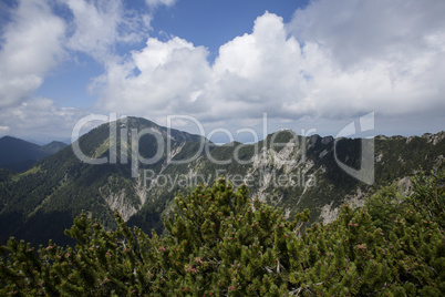 Ridge between Herzogstand and Heimgarten mountain in Bavaria, Ge