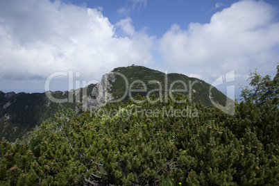 Ridge between Herzogstand and Heimgarten mountain in Bavaria, Ge