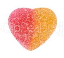 Fruit Jelly with Heart Shape Isolated