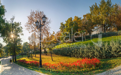Istambul Park in Odessa, Ukraine at fall