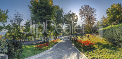 Istambul Park in Odessa, Ukraine at fall