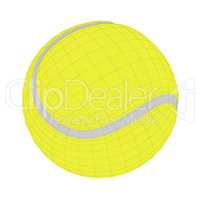 3D wire-frame model of tennis ball