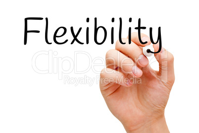 Word Flexibility Handwritten With Black Marker