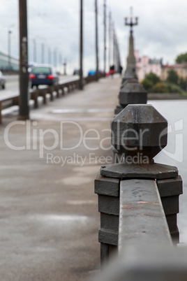 Stone bridge in Riga town.