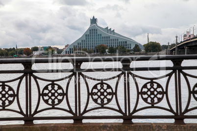 National Library in center of Riga.