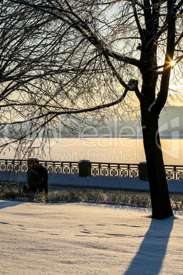 View of Riga in winter season.