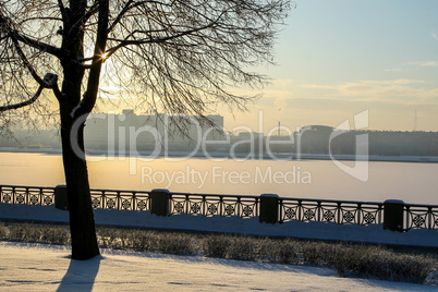 View of Riga in winter season.