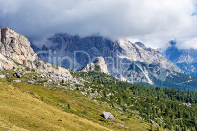 Italy Dolomites moutnain - Passo di Giau in South Tyrol