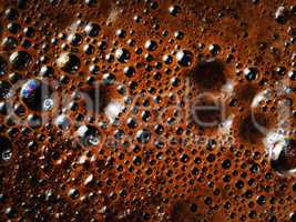 Coffee foam close-up