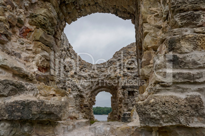 The ruins of the medieval castle of Koknese