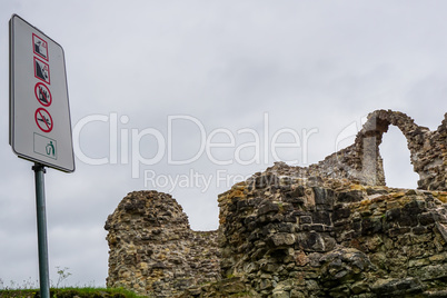 The ruins of the medieval castle of Koknese