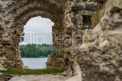 The ruins of the medieval castle of Koknese