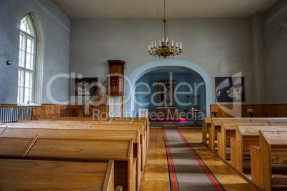 Interior of the Koknese Evangelical Lutheran Church.