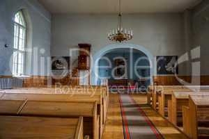 Interior of the Koknese Evangelical Lutheran Church.