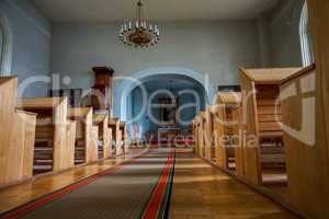 Interior of the Koknese Evangelical Lutheran Church.