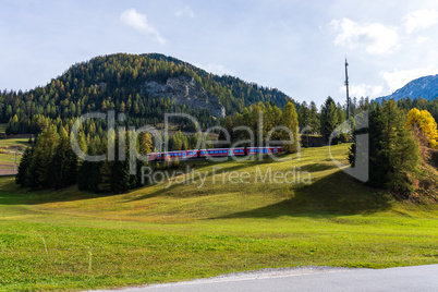 Bergun, Bravuogn, Graubunden, Switzerland, typical village in Switzerland