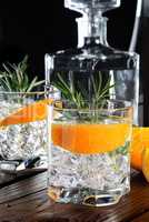 Classic Dry Gin with tonic and orange zest