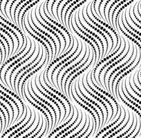 Wavy dotted line seamless pattern. Ornamental wavy texture.