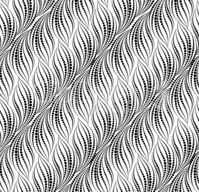 Wavy line seamless pattern. Stylish floral texture. Abstract tiling background