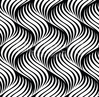 Wavy line seamless pattern. Abstract wavy background.