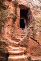 Bete Amanuel, monolitic church in Lalibela, Ethiopia