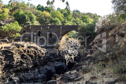 Bridge of the Portuguese on the river Blue Nile. Ethiopia