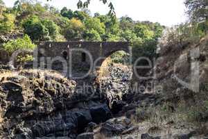 Bridge of the Portuguese on the river Blue Nile. Ethiopia