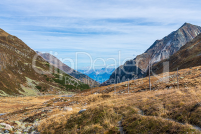 Beautiful view from Fluela Pass near Davos - Grisons, Switzerland