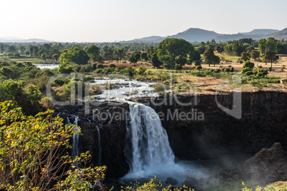 Landscape view near the Blue Nile falls, Tis-Isat in Ethiopia, Africa