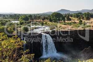 Landscape view near the Blue Nile falls, Tis-Isat in Ethiopia, Africa