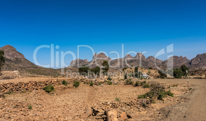 Landscape in Gheralta in Tigray, Northern Ethiopia.