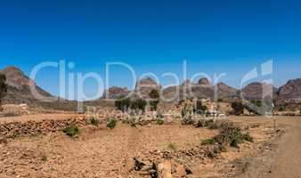 Landscape in Gheralta in Tigray, Northern Ethiopia.