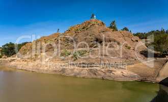 Ethiopia, Axum, the ruins of the baths of the Queen of Saba