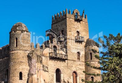 Fasil Ghebbi is the remains of a fortress-city within Gondar, Ethiopia